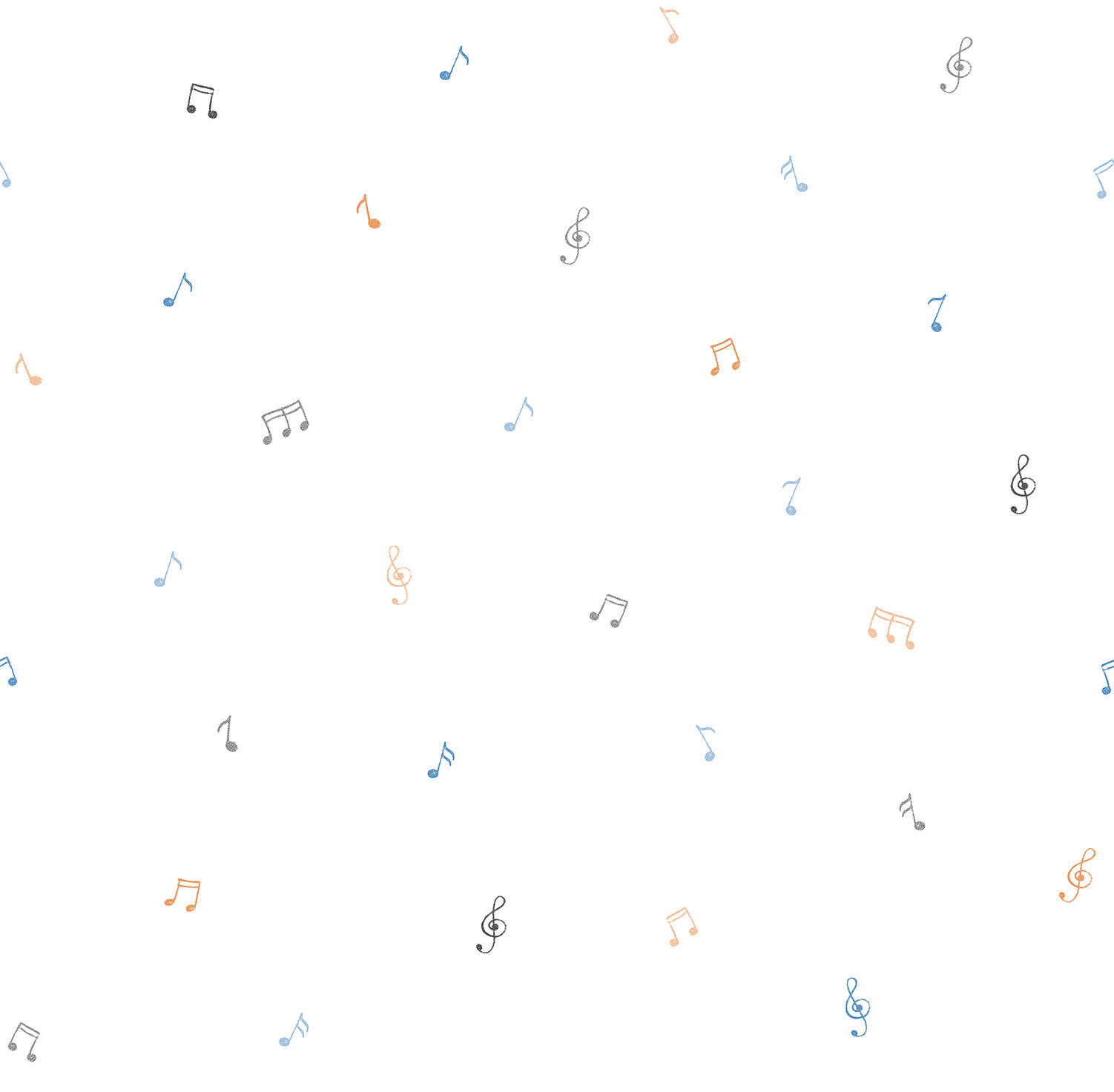 TAPETE Musiknoten 53 cm x 10 m - Weiß, Papier (53/0.1cm) - Sanders & Sanders