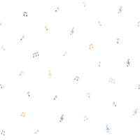 TAPETE Musiknoten 53 cm x 10 m - Weiß, Papier (53/0.1cm) - Sanders & Sanders