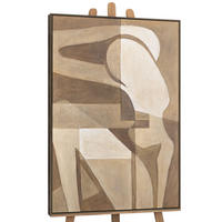 GEMÄLDE Abstrakte Zärtlichkeit Schattenfugenrahmen Grau 140x100 cm - Grau, Holz (140/100cm) - YS-art gallery