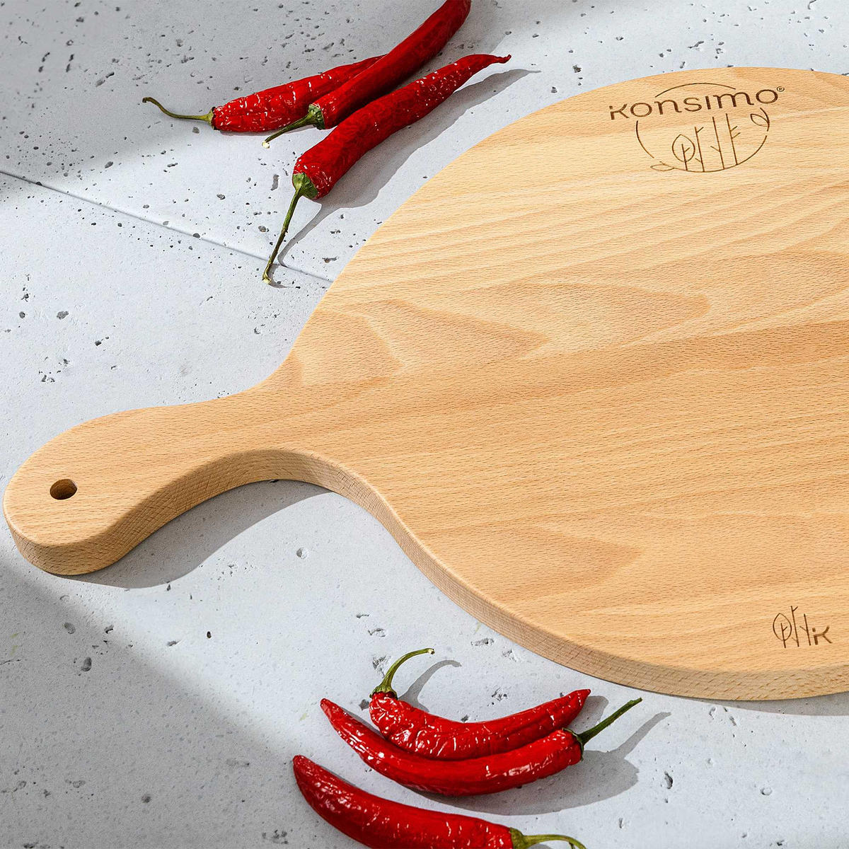 SCHNEIDEBRETT Holz Buche geölt LESTE 2-tlg - Buchefarben, Holz (32/45cm) - KONSIMO®