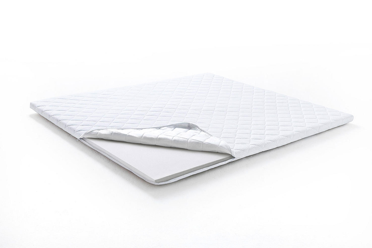 TOPPER KOMFORTSCHAUM SOLO Weiß - Weiß, Textil (180/200cm) - KAWOLA