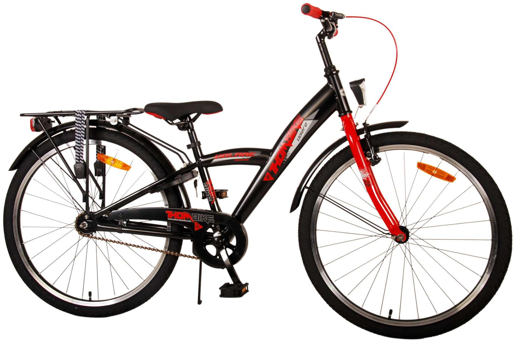 KINDERFAHRRAD Thornbike - Jungen - Rücktritt + Handbremse - 24 Zoll - Rot - Rot, Metall (61cm) - TPFSports