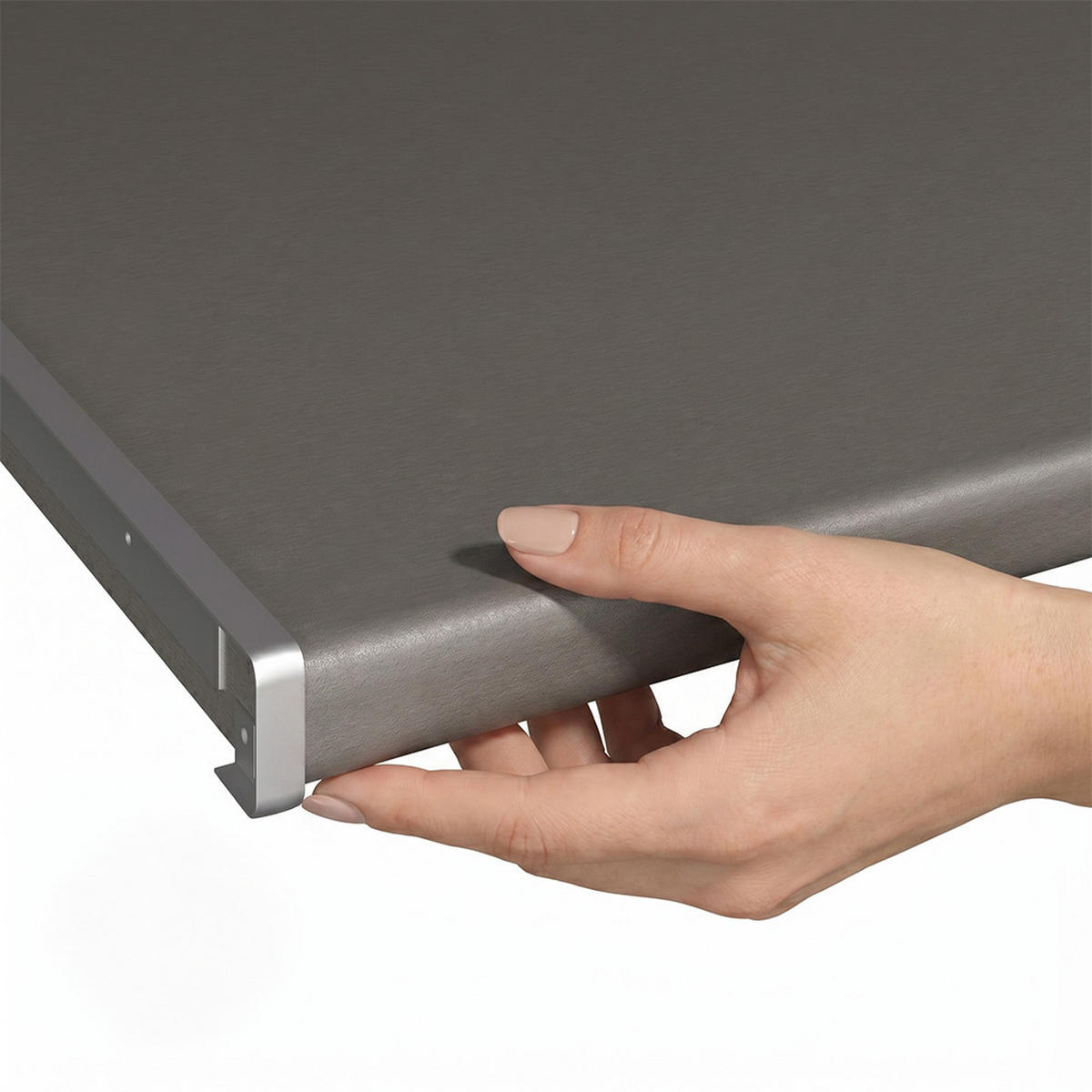 KÜCHENARBEITSPLATTE R-Line, Platin, 50 cm - Platinfarben, Holzwerkstoff (50/2.8/60cm) - Vicco