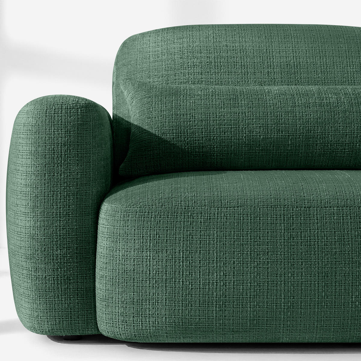 SITZGARNITUR ELOSA - Grün, Holz/Textil (245/85/165cm) - KONSIMO®