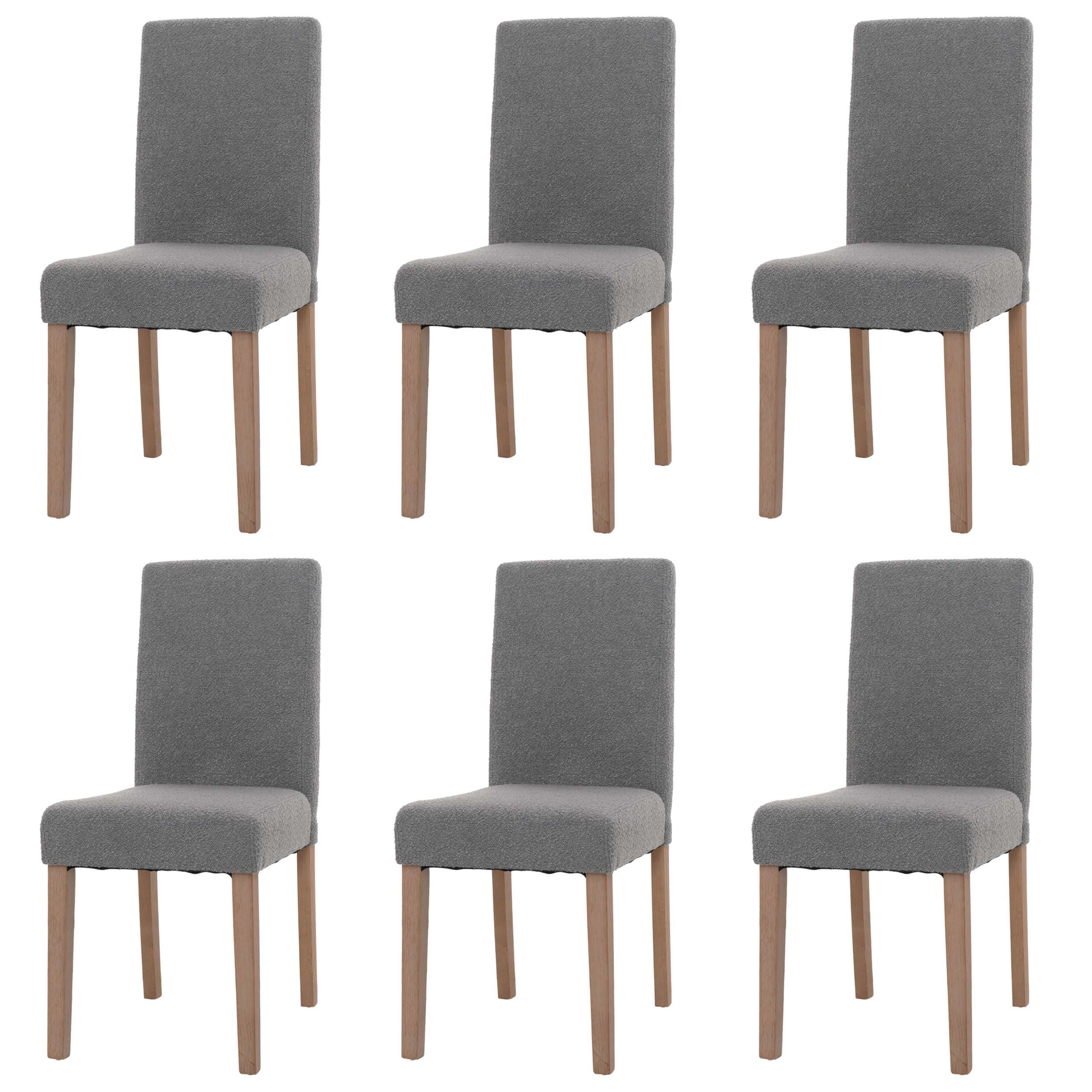 ESSZIMMERSTUHL Grau 6er-Set - Grau, Textil (42/90/50cm) - MCW
