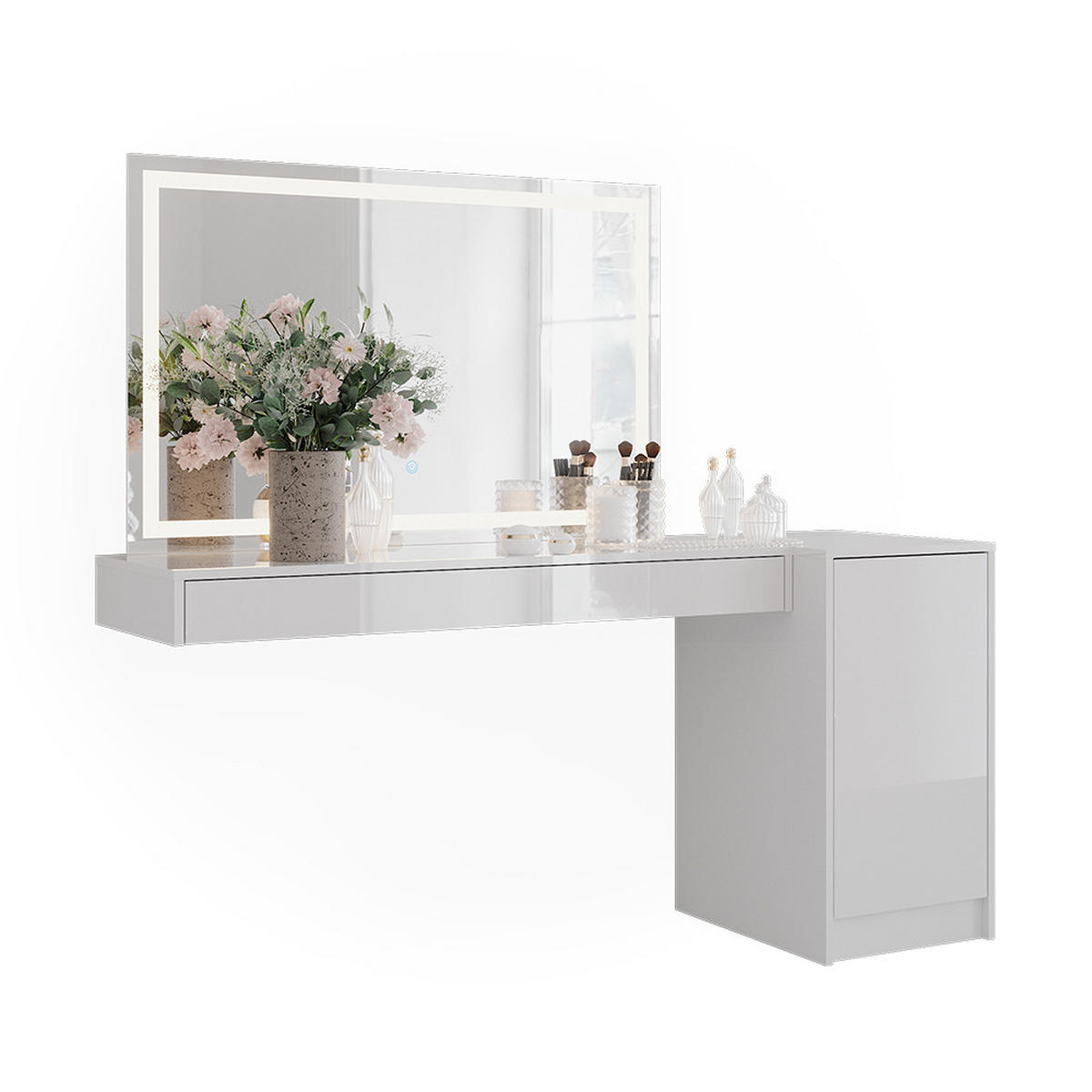 TOALETNÍ STOLEK Sherry Bílá - bílá, kompozitní dřevo (120/12/40.1cm) - Vicco