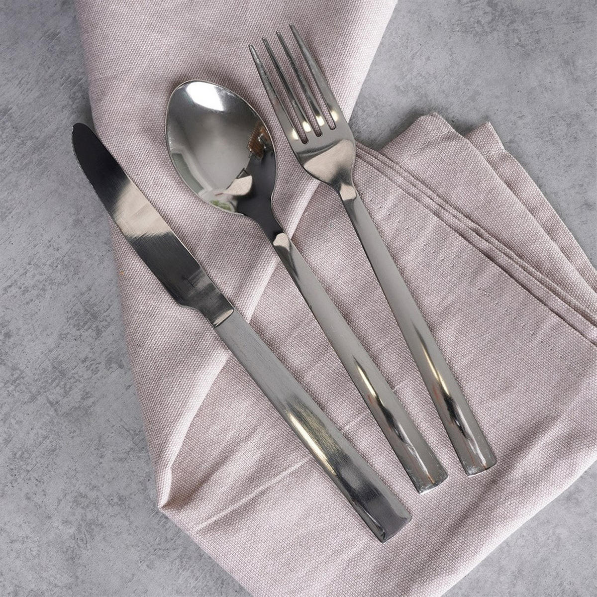 STAHLBESTECKSET 3-teilig. - Silberfarben, Metall - Excellent Houseware