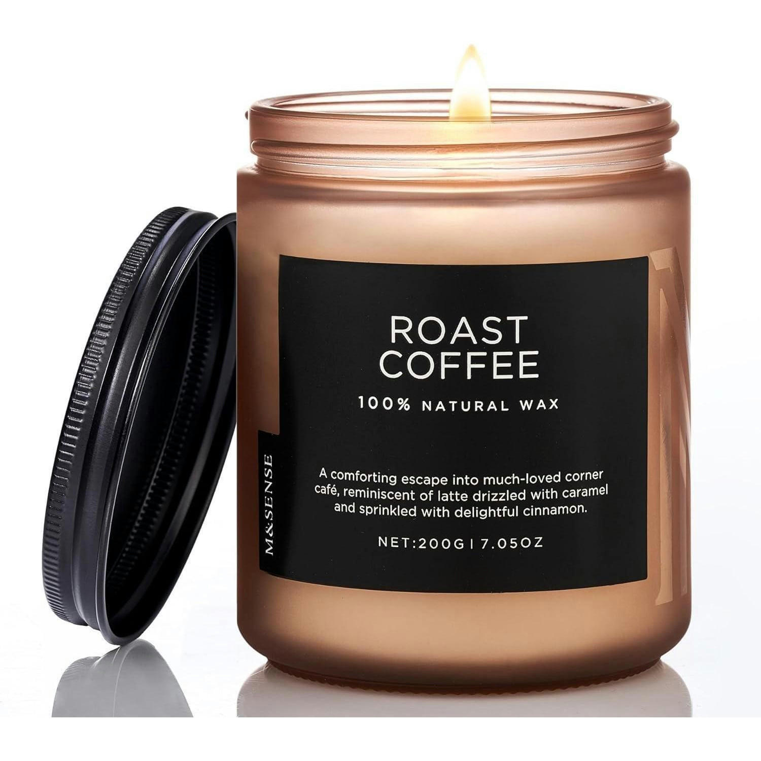 DUFTKERZE im Glas Roasted Coffee 200g Sojawachs 50 Stunden Brenndauer - Bronzefarben, Glas (12cm)