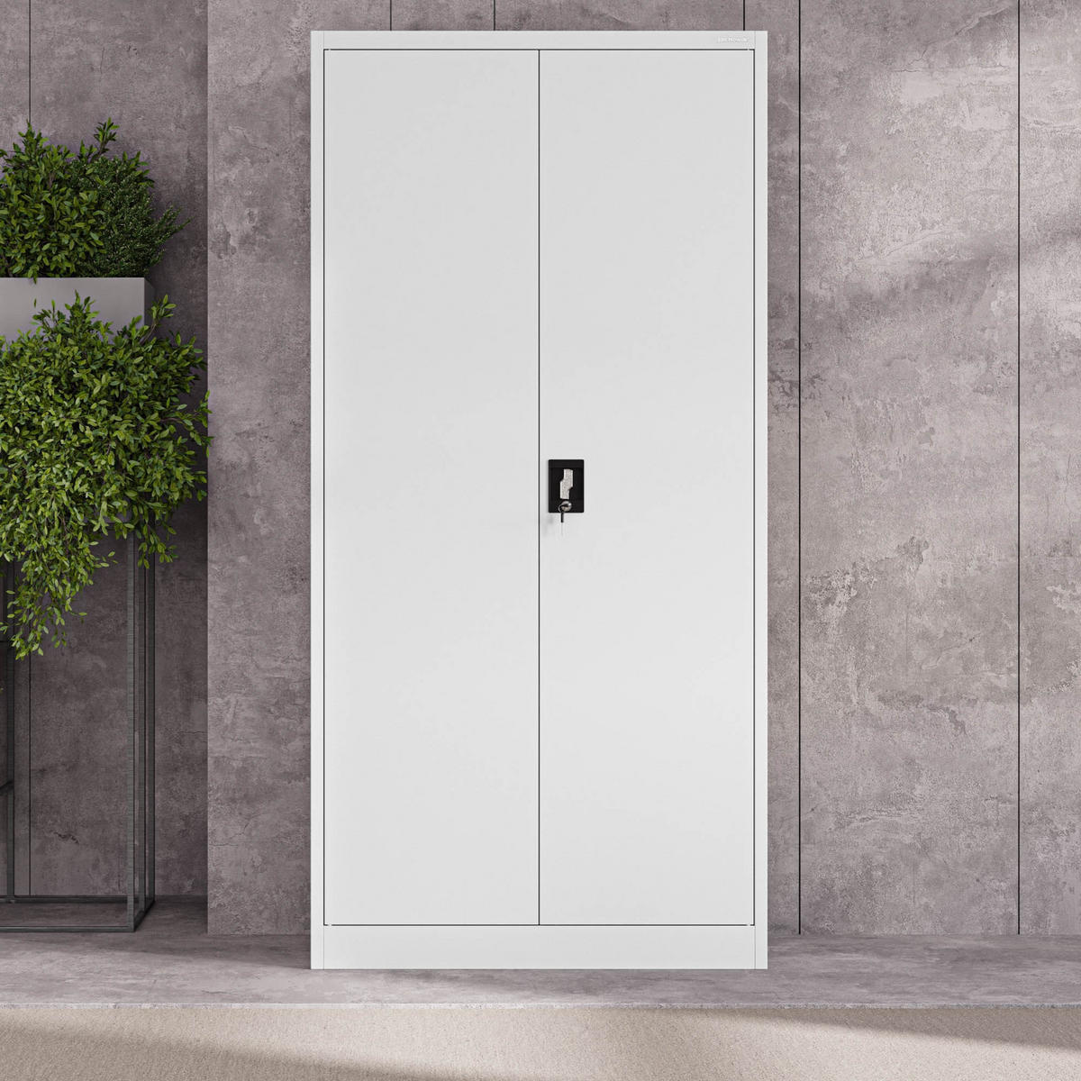 AKTENSCHRANK JAN 185x90x45 cm - Weiß, Metall (90/185/40cm) - Jan Nowak