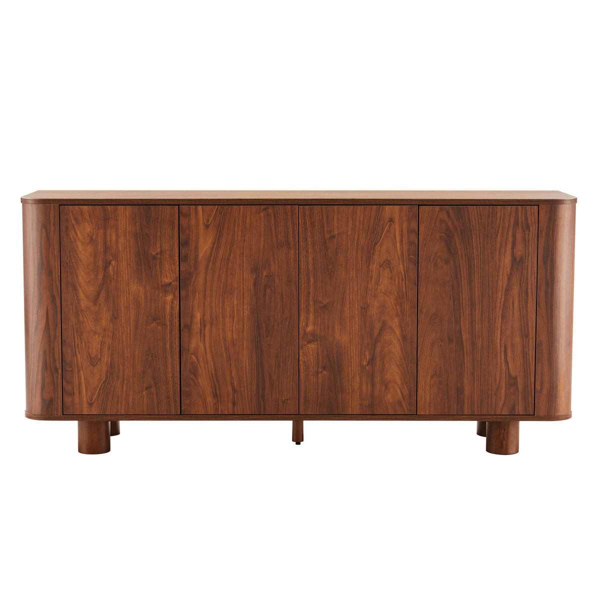 SIDEBOARD 160 cm, dunkles Holz - Braun, Holz (40/75/160cm) - Oviala