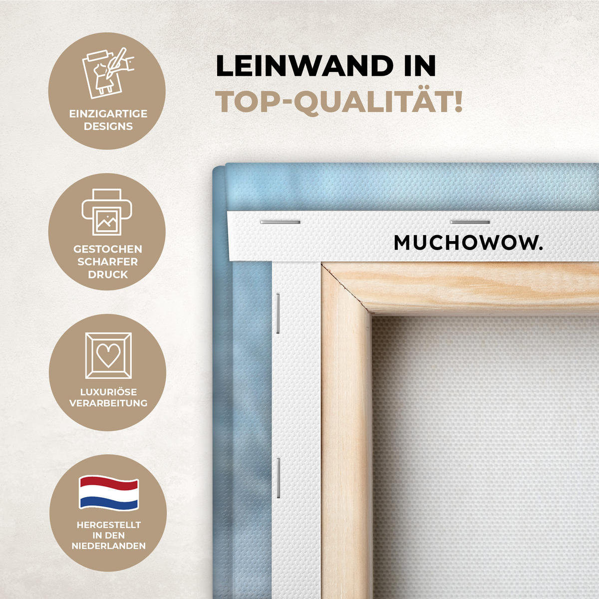 LEINWANDBILD Pferde - Winter - Tiere - Natur - Schnee Wanddeko 90x60 cm - Anthrazit, Textil (90/60cm) - MuchoWow