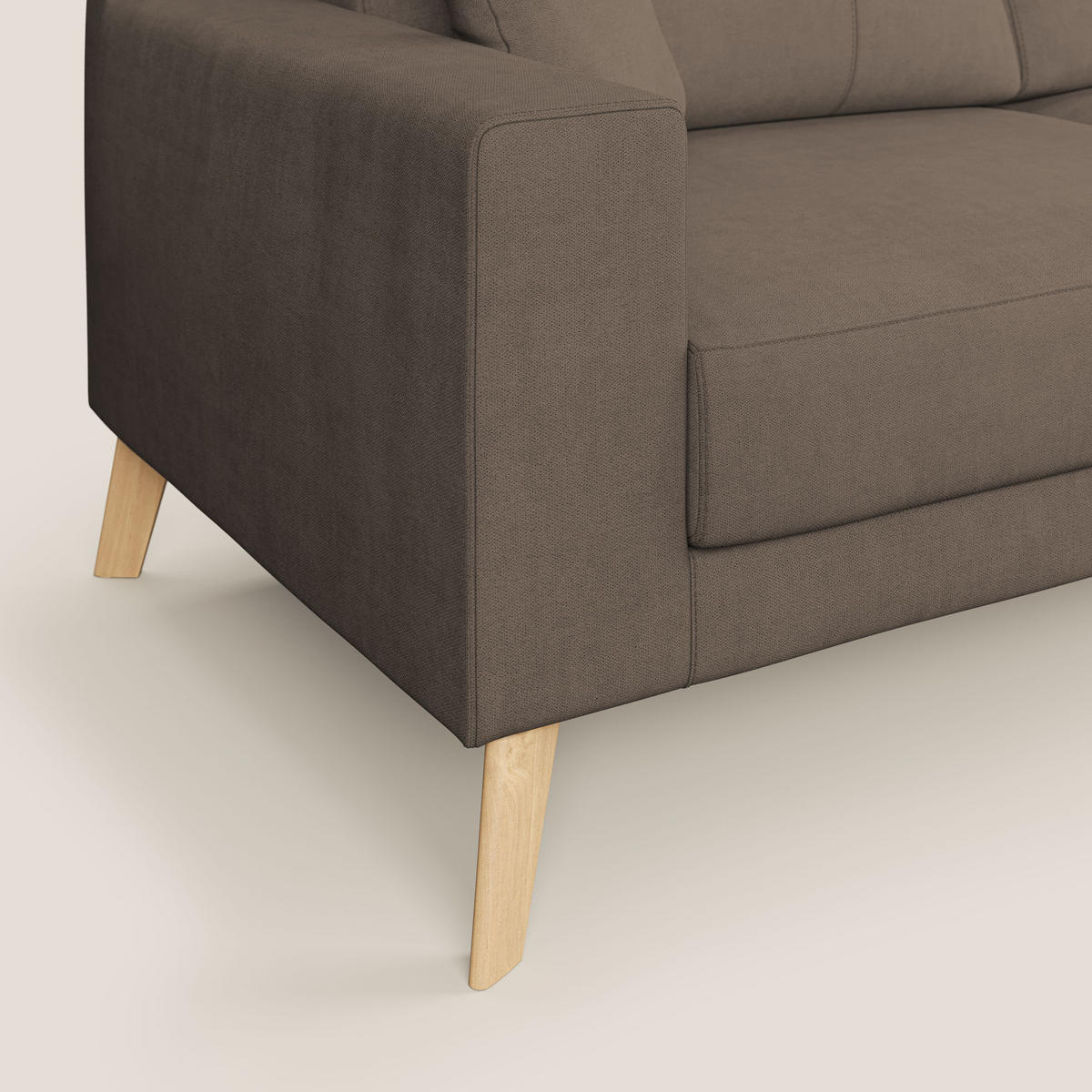 LINEARSOFA Danish - Braun, Textil (206/95/91cm) - Divani.store