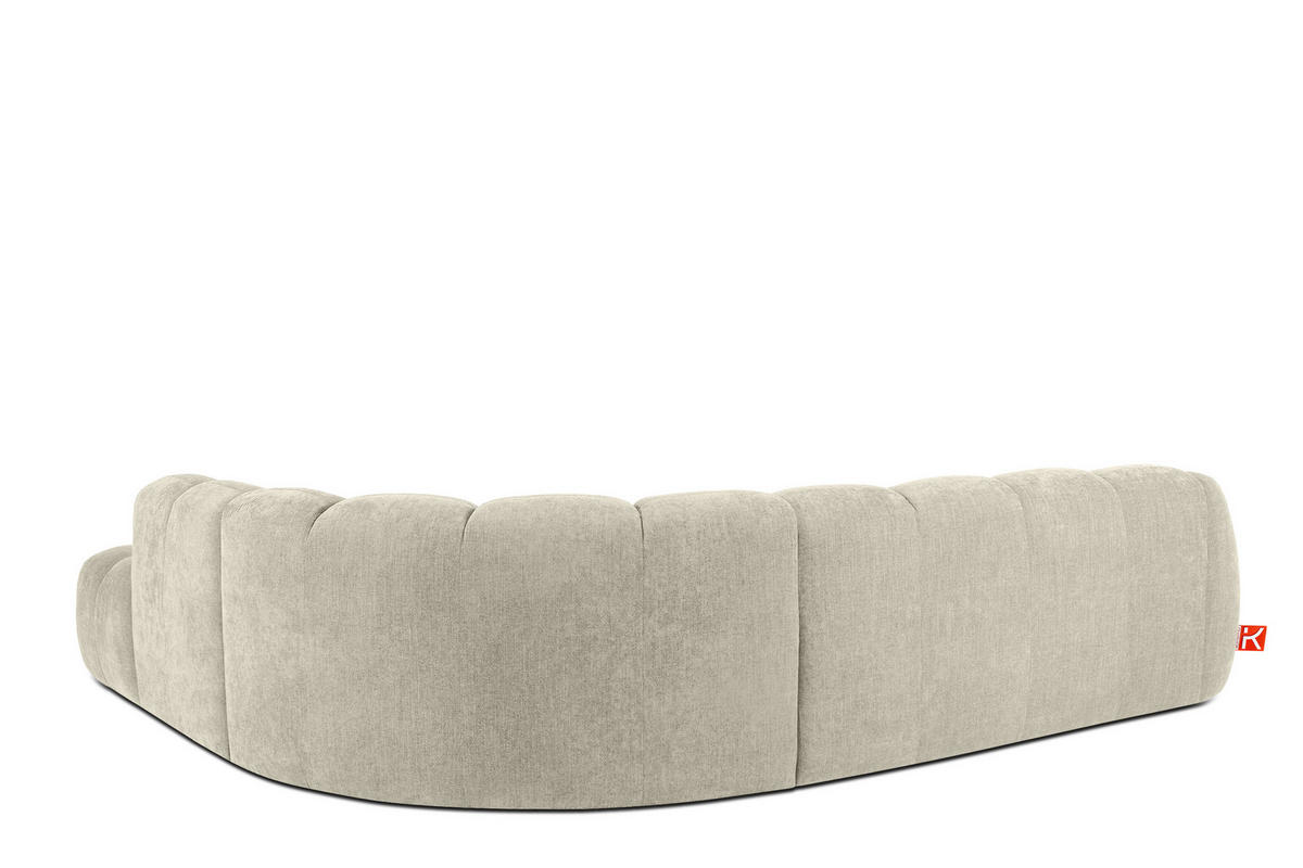 ECKSOFA RECHTS FLAVA, Ecru - Ecru, Holz/Holzwerkstoff (310/274cm) - KONSIMO®