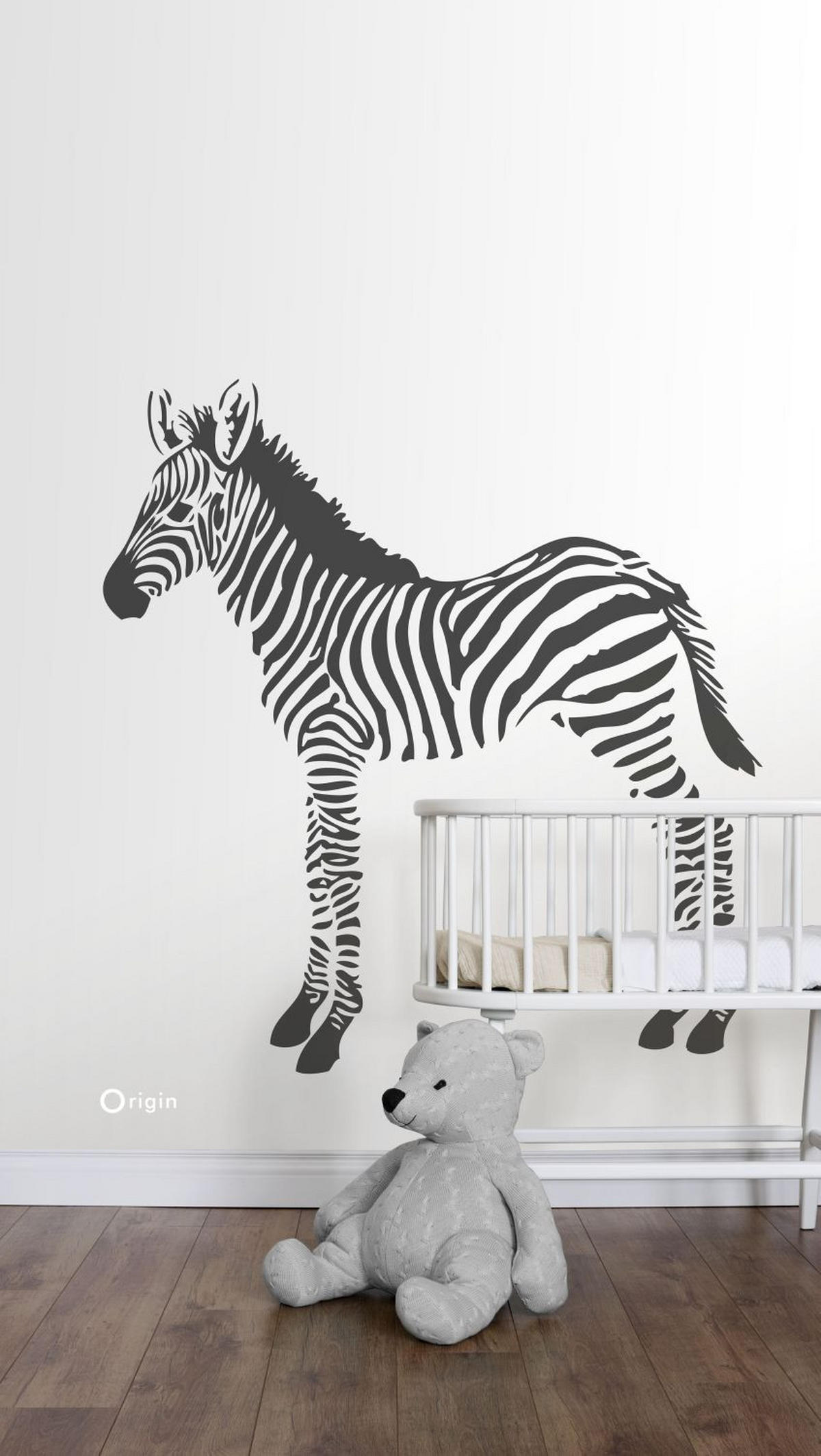 FOTOTAPETE Zebras 150 x 279 cm - Schwarz, Papier (150/279cm) - Origin Wallcoverings
