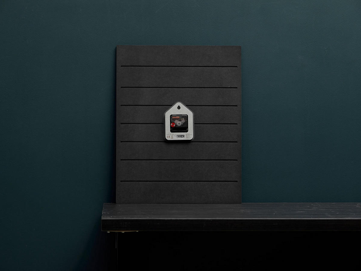 WANDUHR Design Schwarz-Weiß 40/51 cm - Schwarz, Kunststoff (2.16/50.5/1cm) - ONZENO