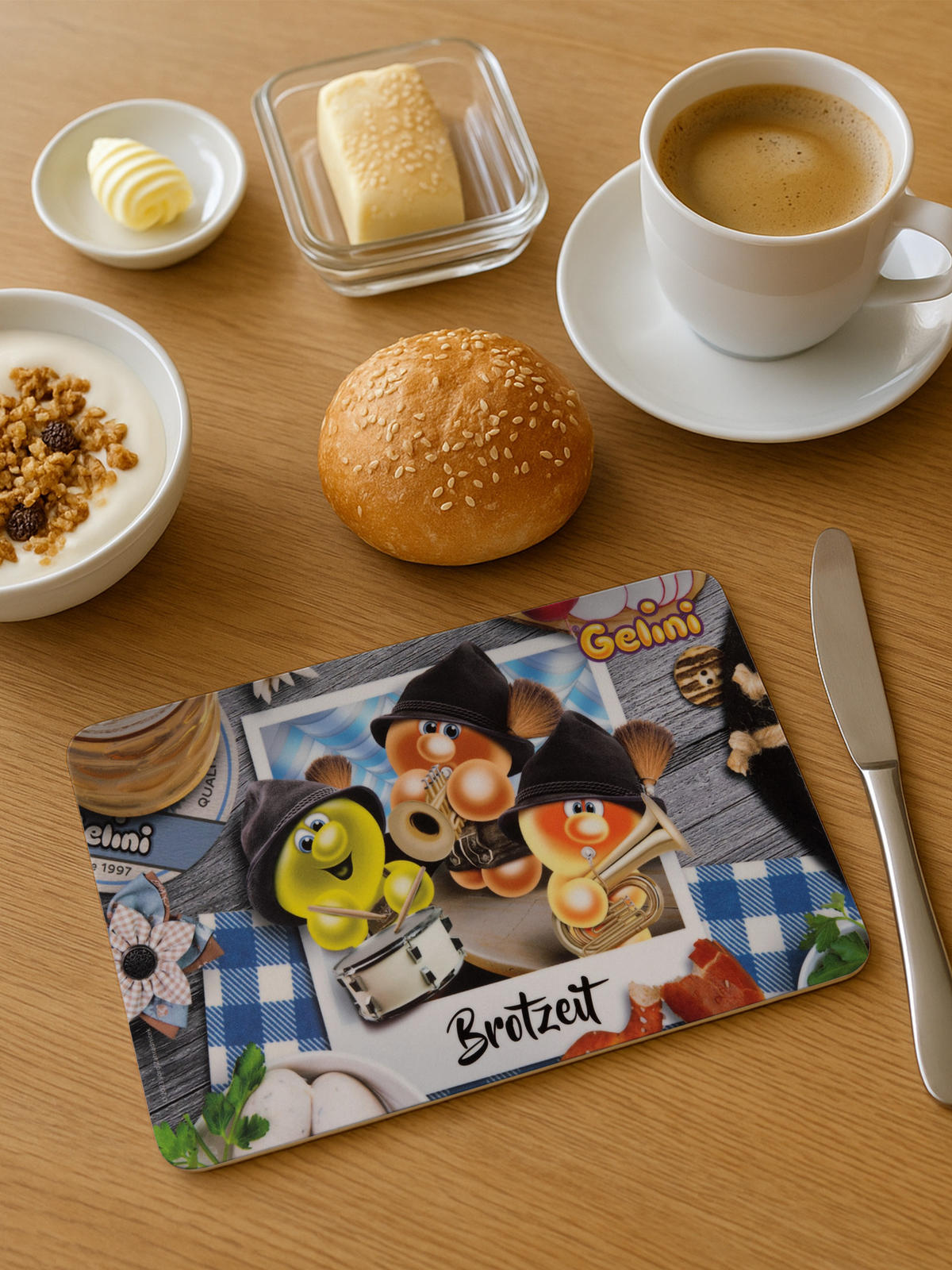 BRETTCHEN Gelini Brotzeit Mehrfarbig 14,5 x 23,5 cm - Multicolor, Kunststoff (14.5/23.5cm) - United Labels