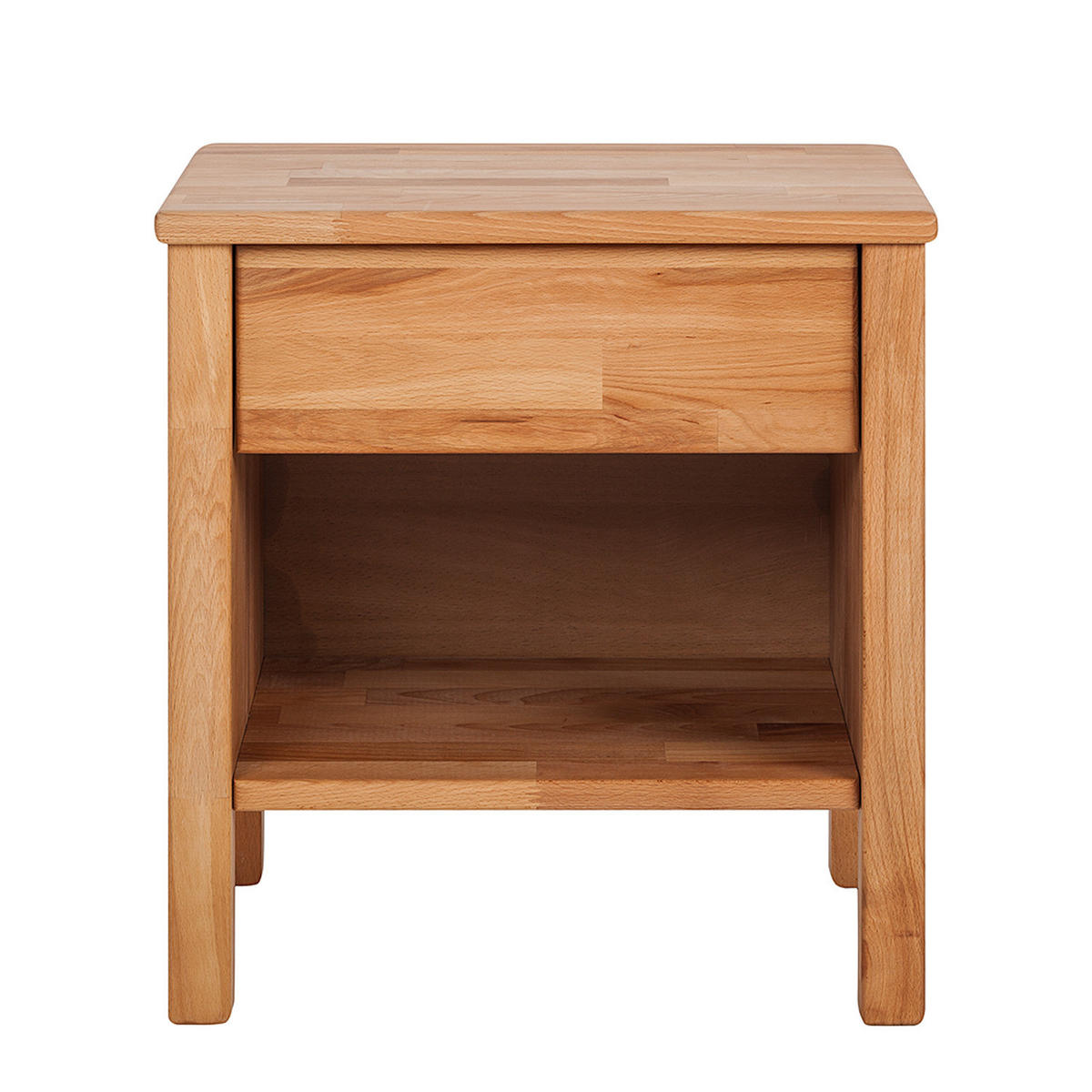 NACHTKOMMODE - Kernbuche massiv - Kernbuche, Holz (47/49/37cm) - home24