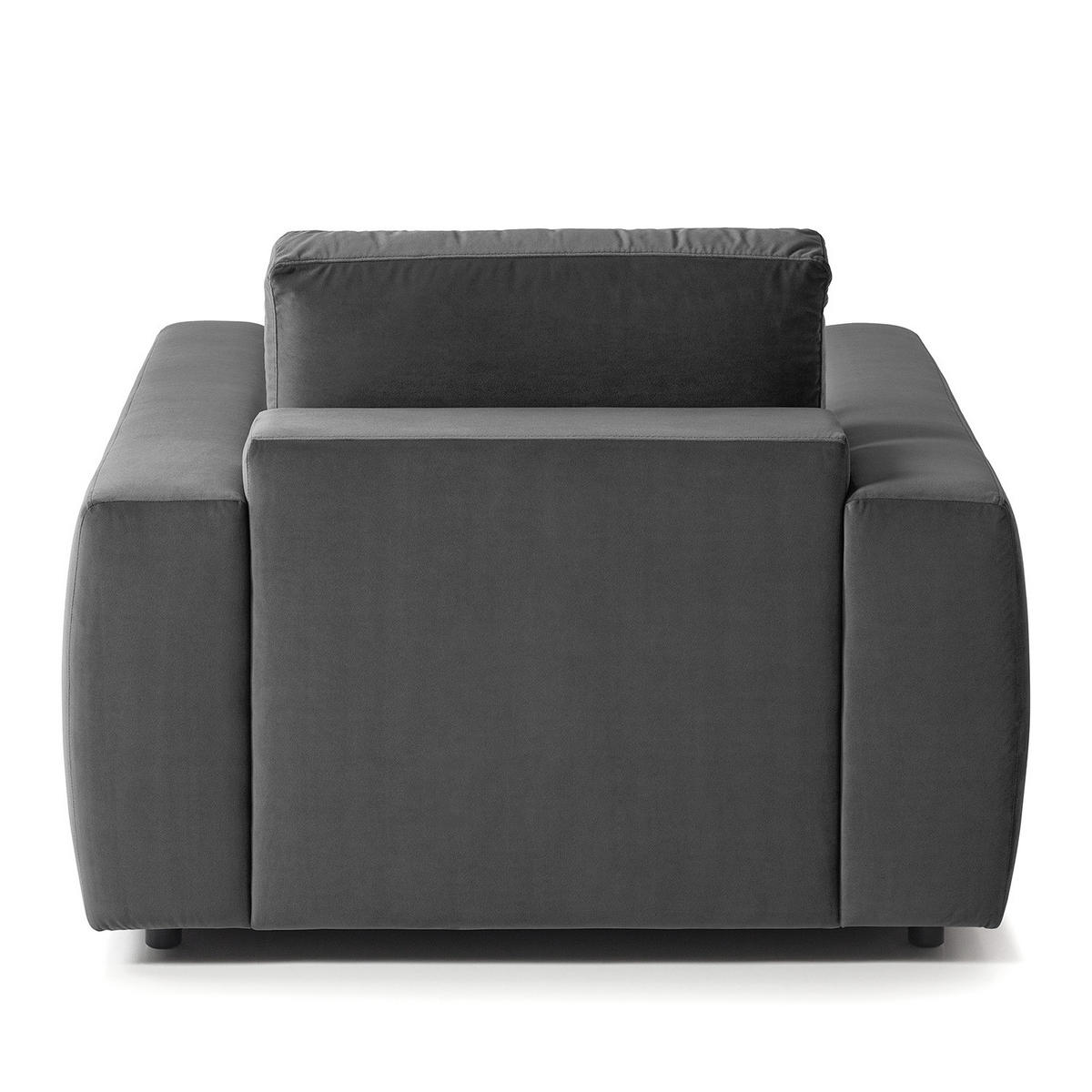 SESSEL - Schwarz/Grau, Kunststoff/Textil (116/80/117cm) - home24