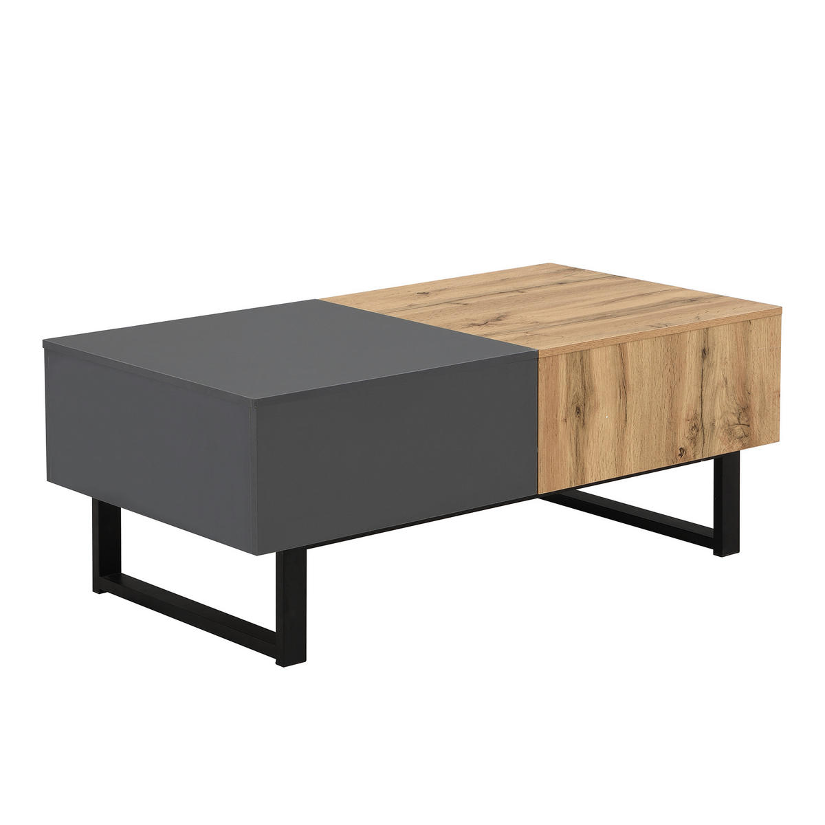 COUCHTISCH 155/55/40 cm in Holz mit flexiblem Stauraum - Naturfarben, Holzwerkstoff (100/40/55cm) - OKWISH
