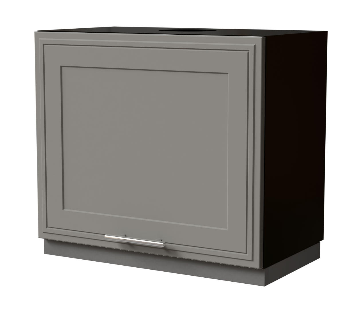 Feldmann-Wohnen Wrasenschrank Grau, Schwarz 60x50x32.5 cm