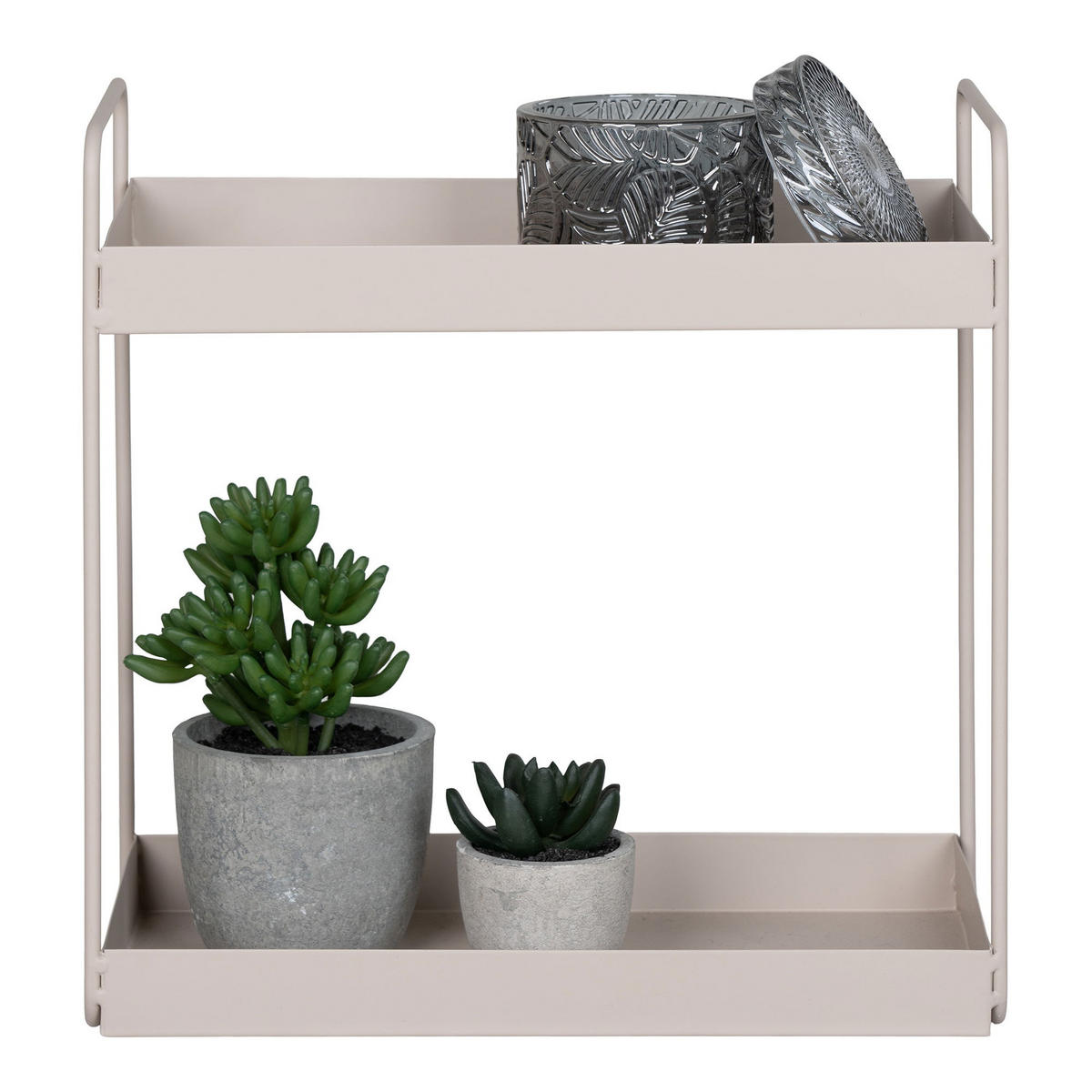 DOPPELREGAL Rabo Stehend Stahl Sand - Sandfarben, Metall (15/31/30cm) - tinkaro