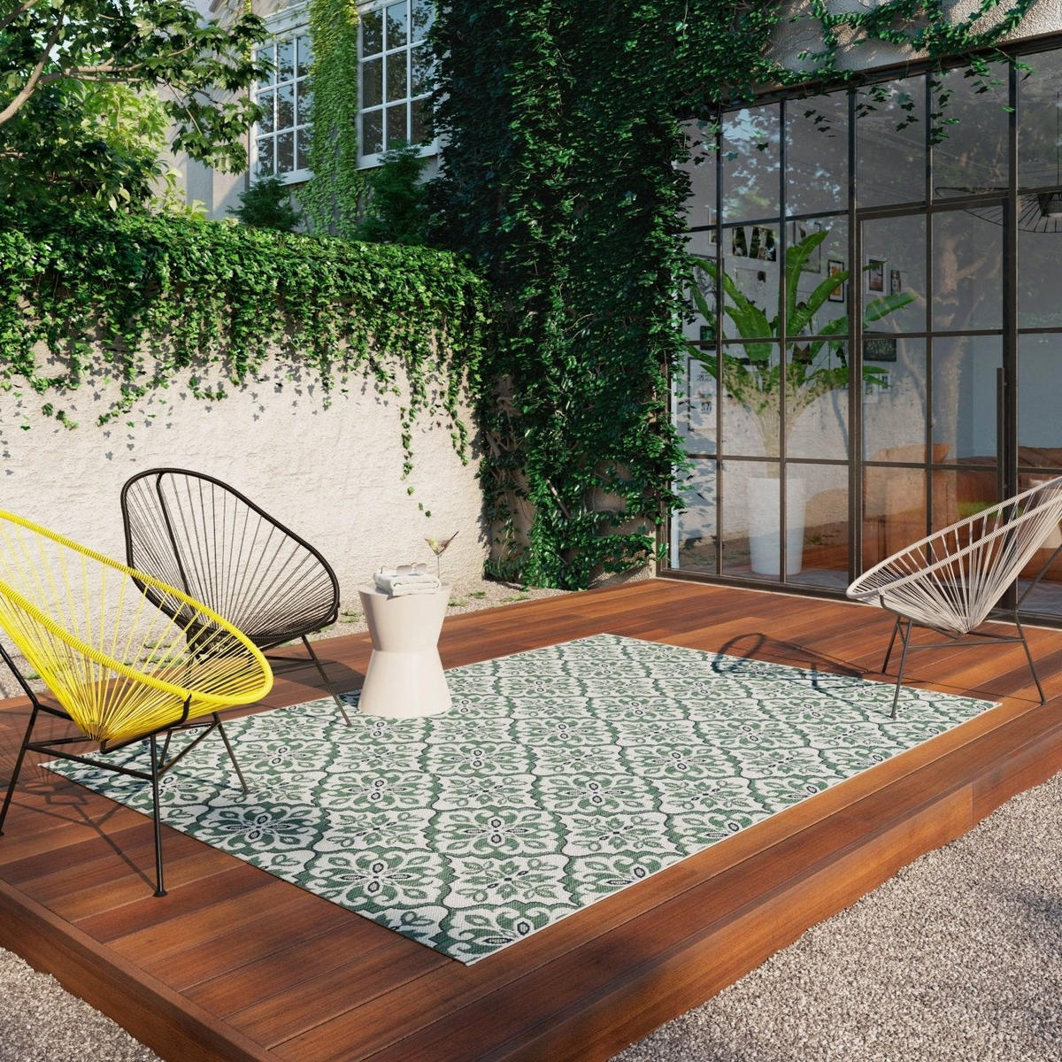 TEPPICH für Innen und Außen fleckenbeständig grün - Grün, Textil (120/170cm) - AFK Living