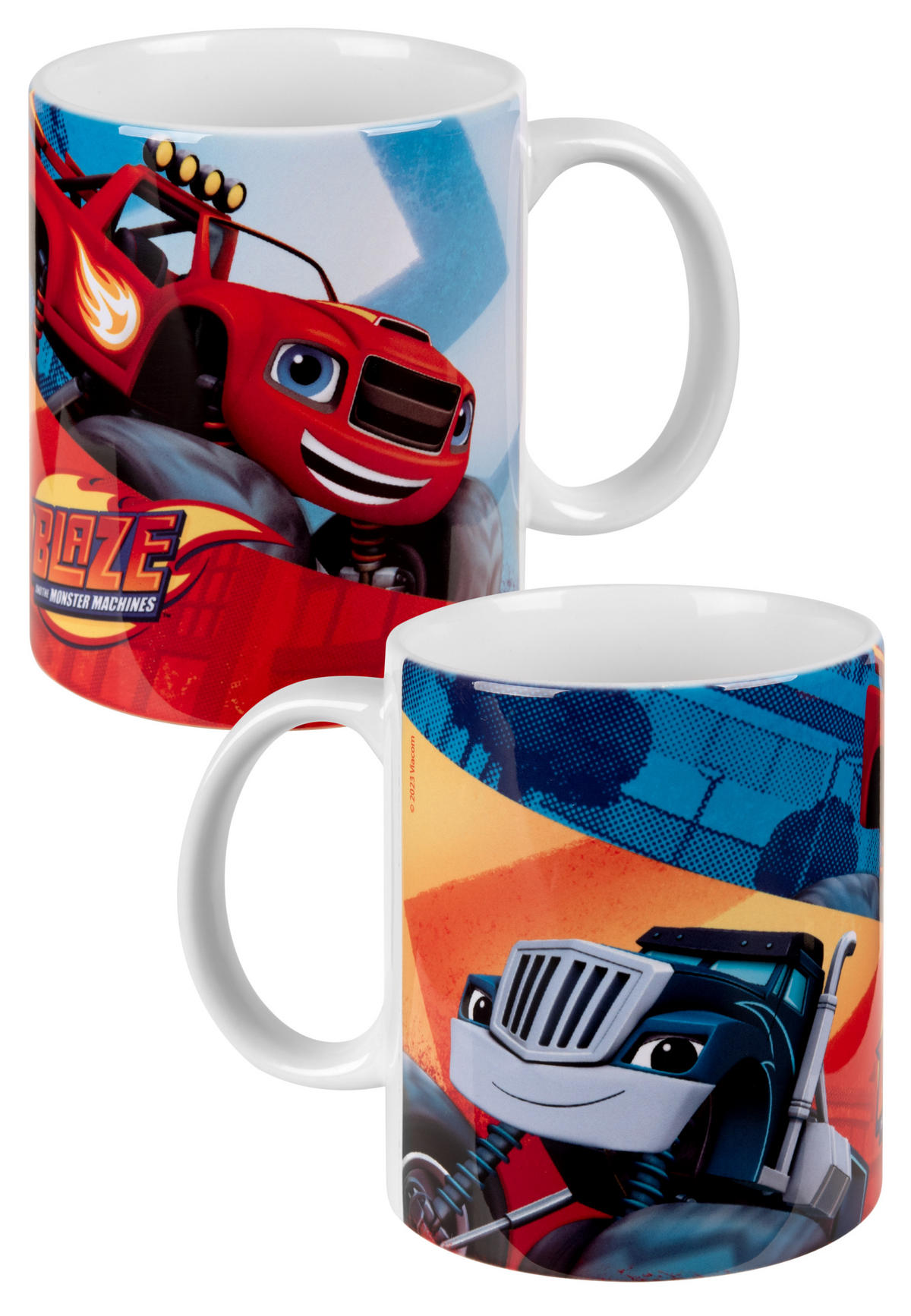 BECHER Blaze die Monster-Maschinen Monstertruck Mehrfarbig 320 ml - Multicolor, Keramik (0.32L) - United Labels