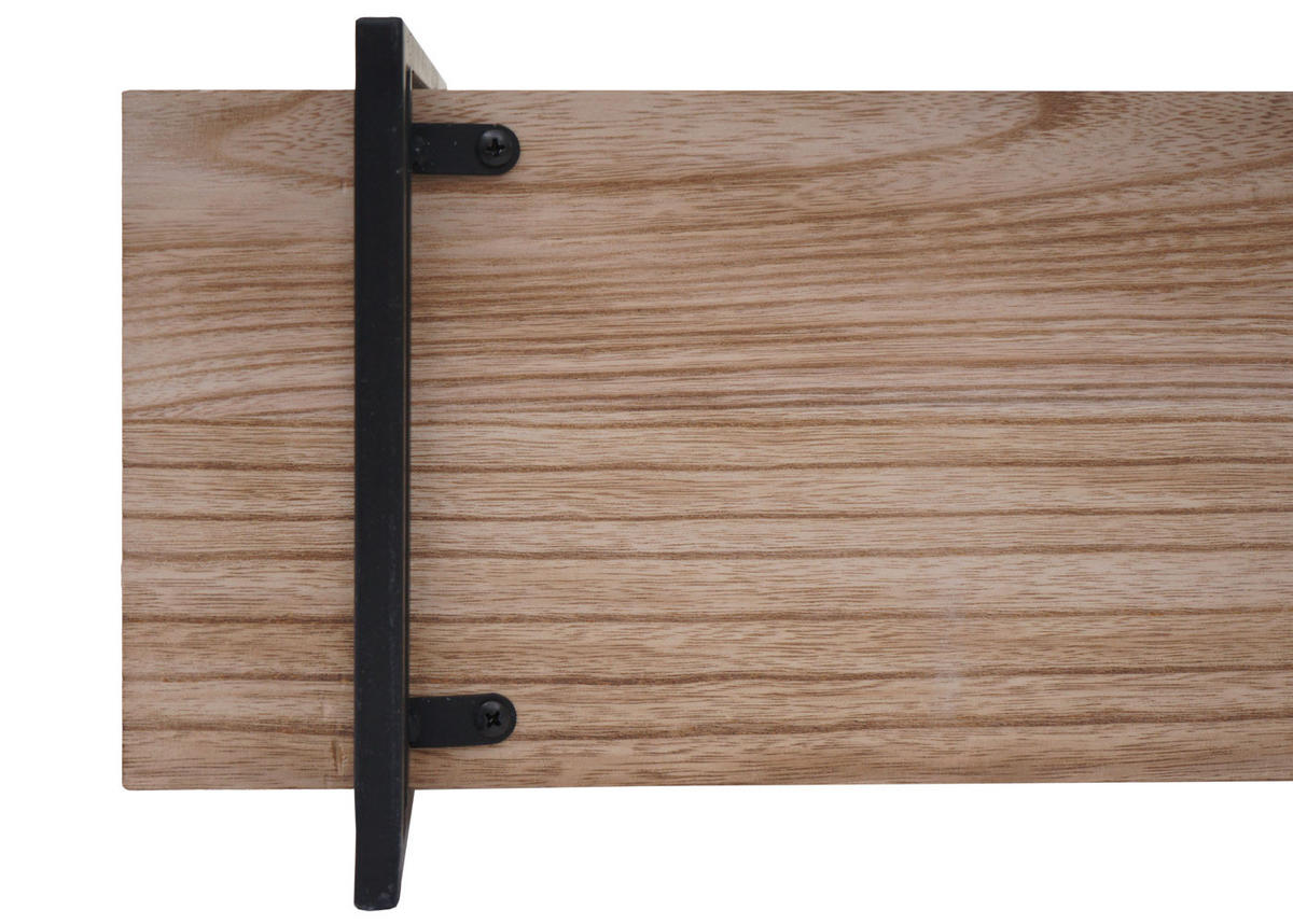 WANDREGAL 60x60x18cm 3 Regalböden Massiv-Holz Industrial Natur - Naturfarben, Holz (60/60/18cm) - BERLINLODGE