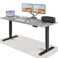 SCHREIBTISCH Elektrisch Höhenverstellbarer HomePro 200x80cm Schwarz/Grau mit Memory-Funktion, Anti-Kollisions Technologie - Schwarz/Grau, Holzwerkstoff (80/200/62cm) - Desktronic
