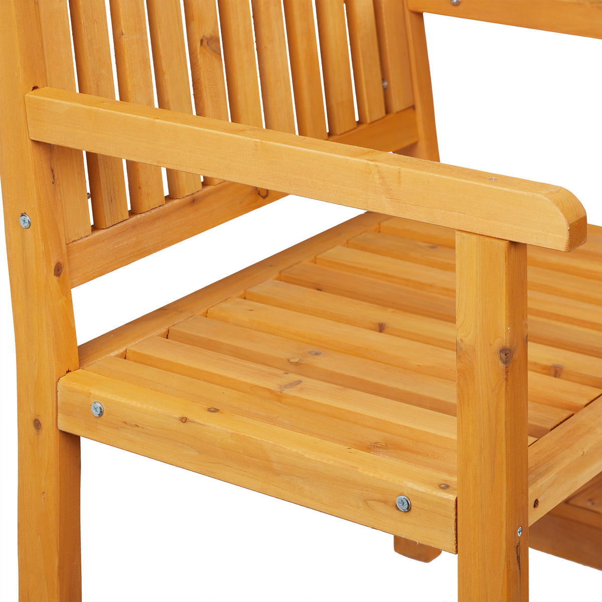 GARTENBANK - Hellbraun, Holz (161/86/61cm) - Relaxdays