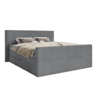 BOXSPRINGBETT Velipoja Cord 140x200 cm, Dunkelgrau - Dunkelgrau, Textil (140/200cm) - Fedve