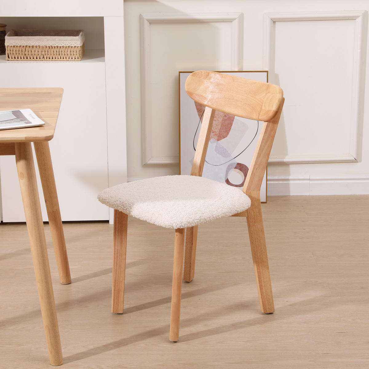 STUHL 2er-Set Holz Weiß - Weiß, Holz (41/79/56cm) - Nordlys