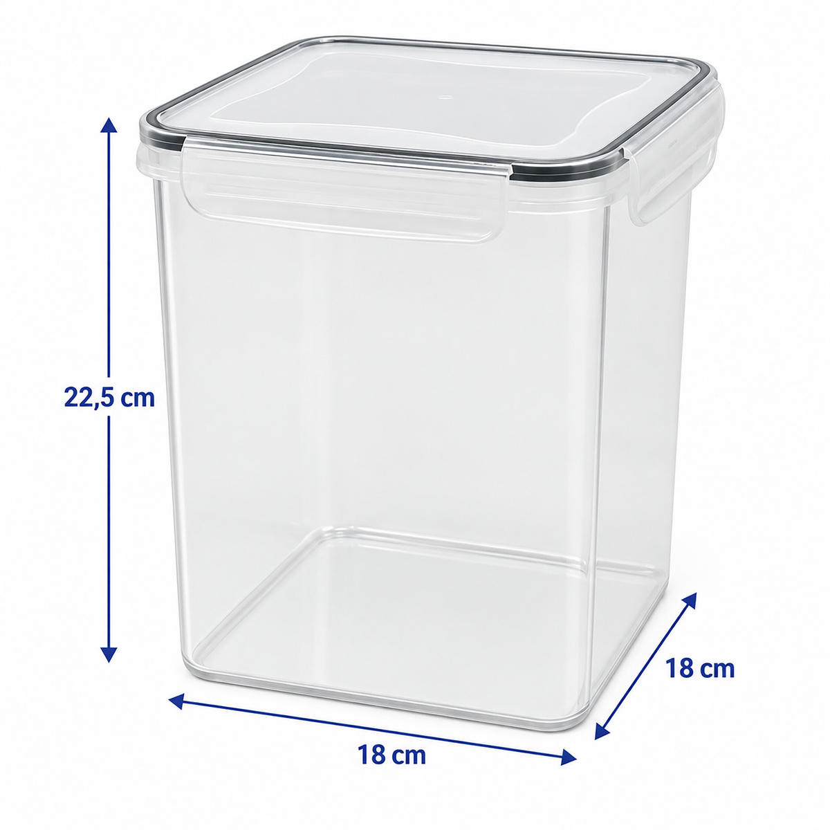 POSUDE Prozirne 4-dijelni set nepropusno 5,2 l - prozirno, plastika - Relaxdays