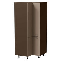 ECKVORRATSSCHRANK Brerra D24N/207 Lava / RAL 1019 graubeige Matt 90 / 90 / 207cm - Dunkelgrau/Beige, Holz/Holzwerkstoff (90/207/90cm) - Feldmann-Wohnen