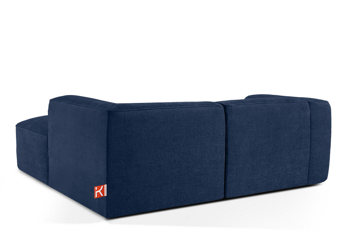 ECKSOFA RECHTS FUBBO, Dunkelblau - Dunkelblau, Holz/Holzwerkstoff (225/176cm) - KONSIMO®