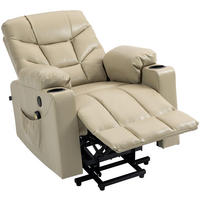 LOUNGESESSEL Poznan Kunstleder Creme Sessel Lounger - Creme, Leder (84/104/95cm) - DELUKE