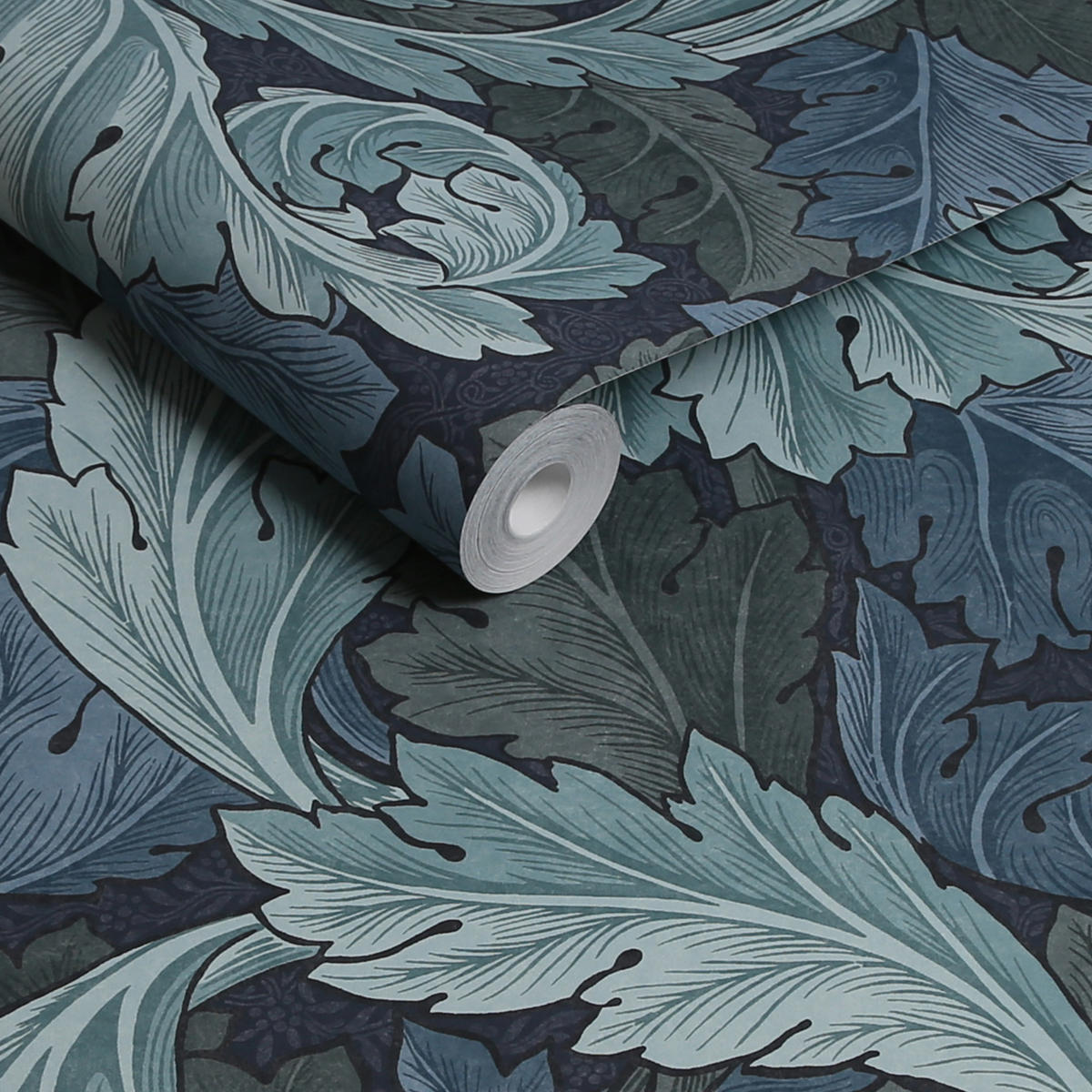 VLIESTAPETE Akanthus Blau - Blau, Papier/Kunststoff (52/1000cm) - Graham & Brown