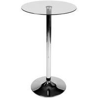 STEHTISCH rund 60 cm Glas klarglas - Klar, Glas/Metall (60/60/105cm) - CLP