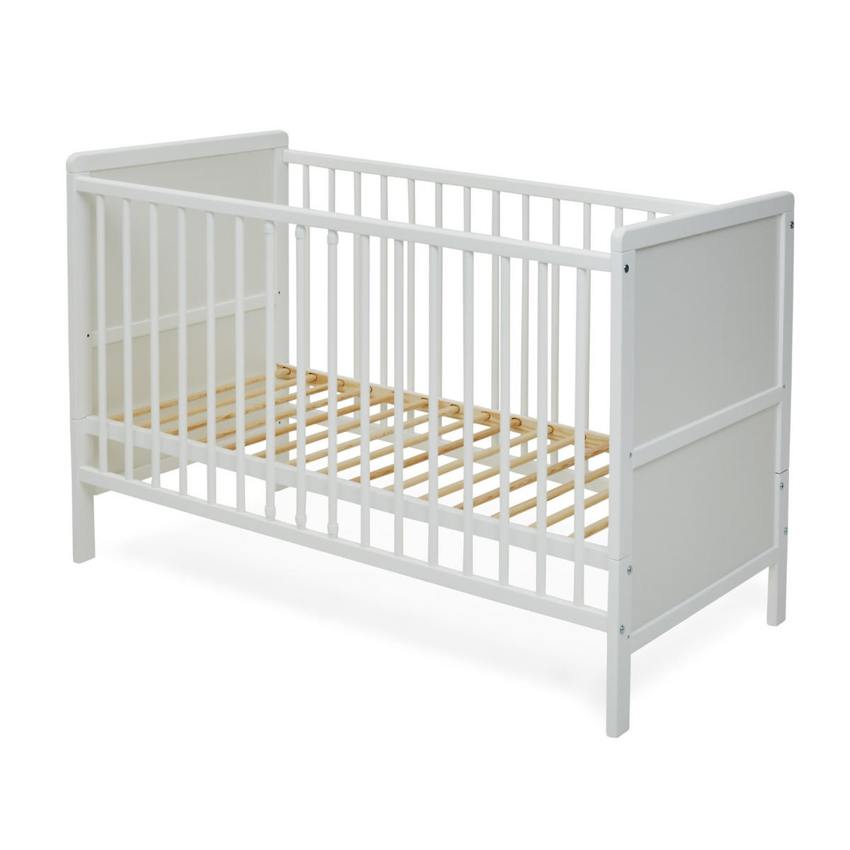 BABYBETT 60x120 cm mit Matratze in weiss - Weiß, Holz (60/120cm) - Kids Collective