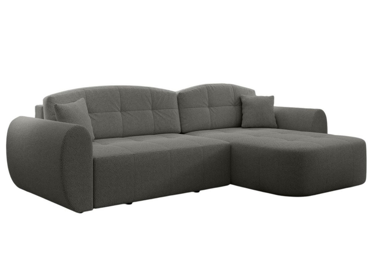 ECKSOFA Avessio Grau - Schwarz/Grau, Holz/Kunststoff (282/170cm) - Graingold