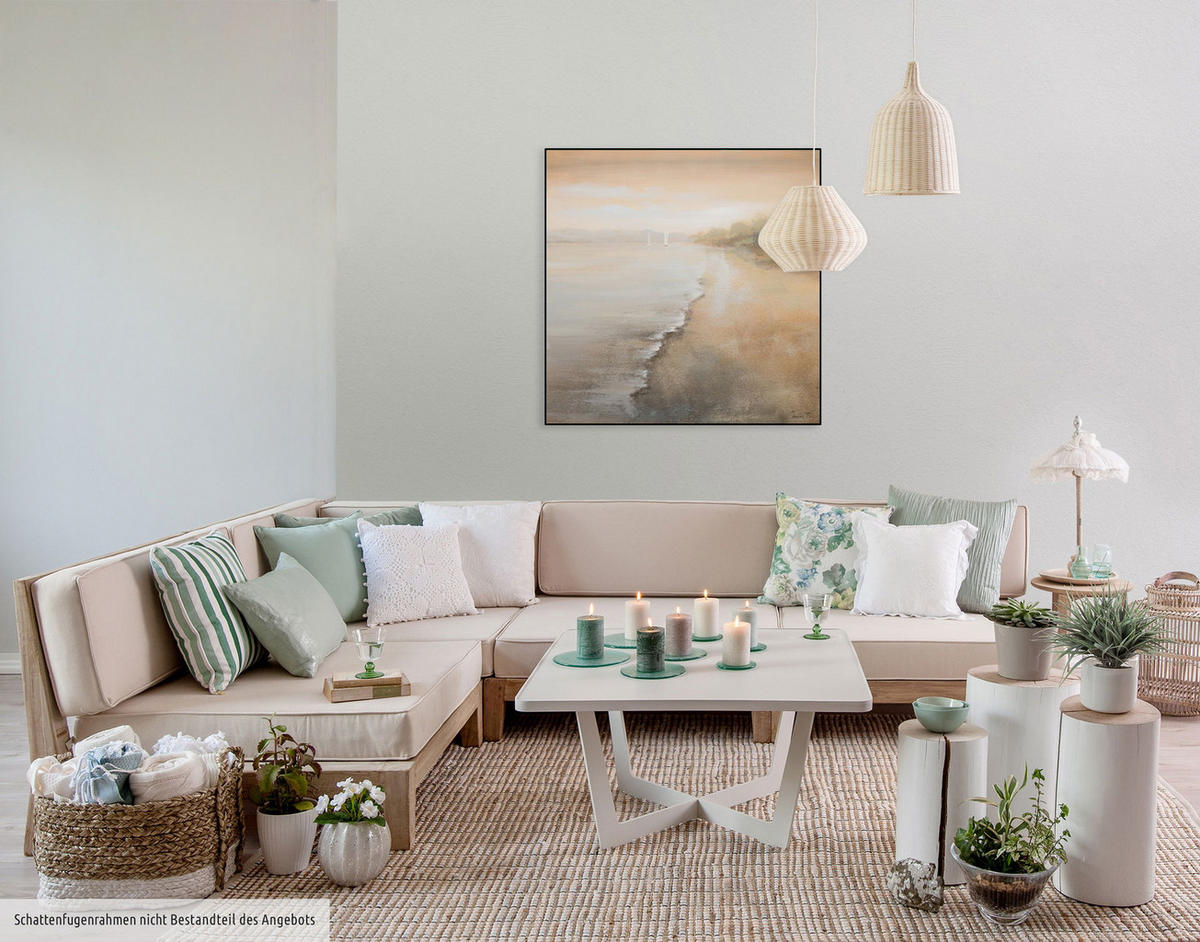 ACRYLBILD HANDGEMALT 80/80 cm - Braun, Holz/Textil (80/80cm) - KUNSTLOFT