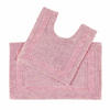 BADGARNITUR 2-teilig, Badematte & WC-Vorleger, wendbar - Rosa, Textil (50/80cm) - Homescapes