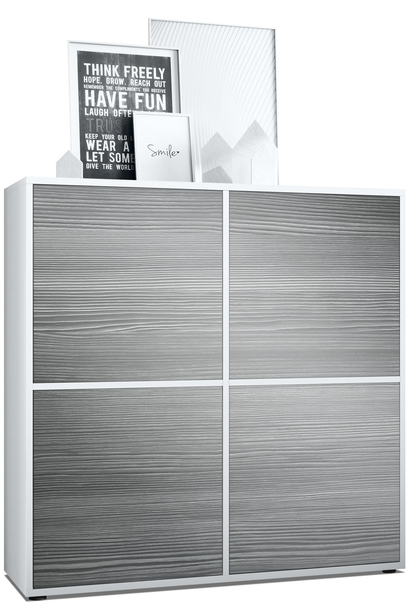 HIGHBOARD Cuba Türen in Avola-Anthrazit - Anthrazit, Holzwerkstoff (104/105.5/35.5cm) - Vladon