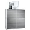 HIGHBOARD Cuba Türen in Avola-Anthrazit - Anthrazit, Holzwerkstoff (104/105.5/35.5cm) - Vladon