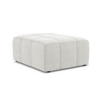 POUF Bouclé Stoff Weiß - Schwarz/Weiß, Holzwerkstoff/Kunststoff (75/41/90cm) - Makamii