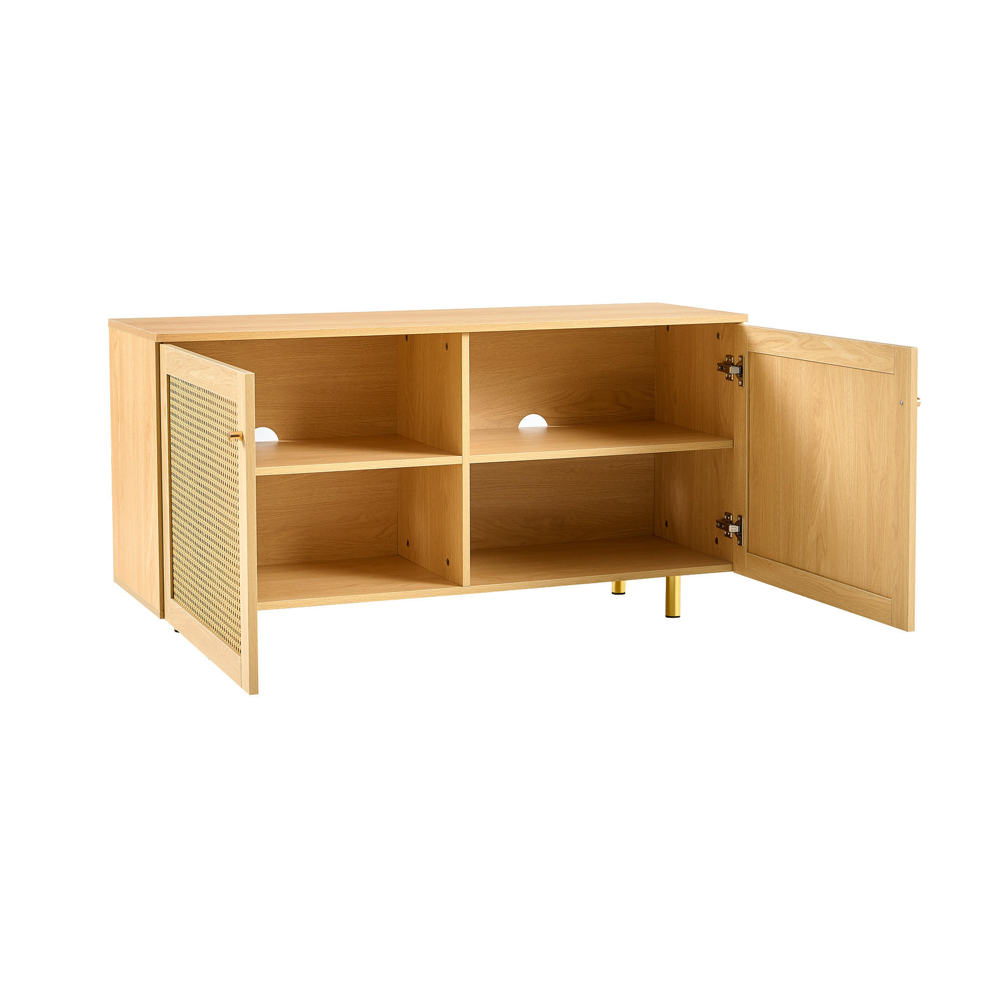 SIDEBOARD 120/40/63 cm aus MDF mit Rattangeflecht Natur - Naturfarben, Holzwerkstoff (120/63/40cm) - Modenvie