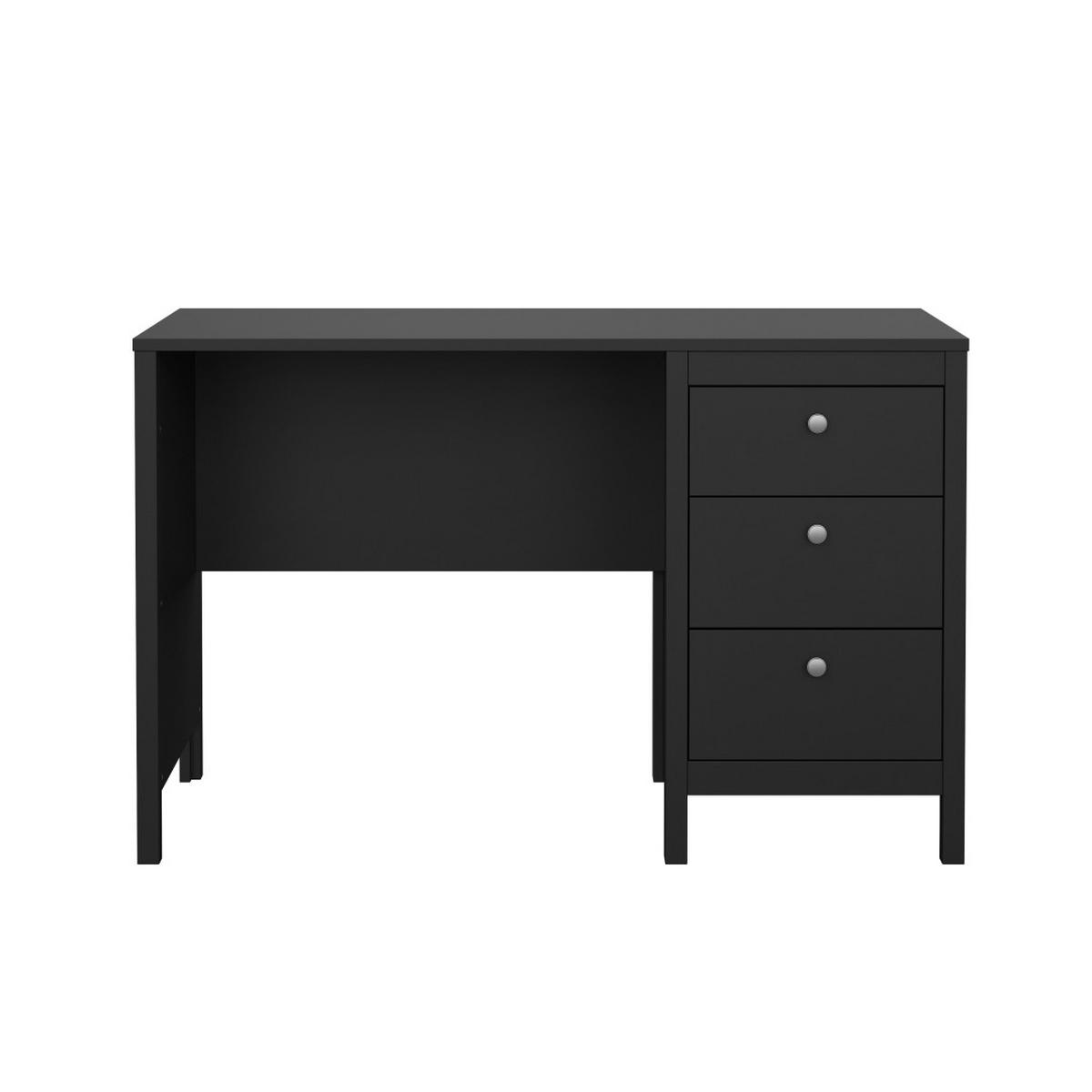 SCHREIBTISCH, Madrid, Schwarz, Holzwerkstoff / Metall, 121 x 48 x 77 cm - Schwarz, Holzwerkstoff/Metall (48/121/77cm) - ebuy24
