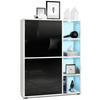 HIGHBOARD Cuba Türen in Schwarz Hochglanz - Schwarz Hochglanz, Holzwerkstoff (79/105.5/35.5cm) - Vladon