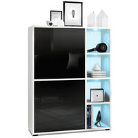 HIGHBOARD Cuba Türen in Schwarz Hochglanz - Schwarz Hochglanz, Holzwerkstoff (79/105.5/35.5cm) - Vladon