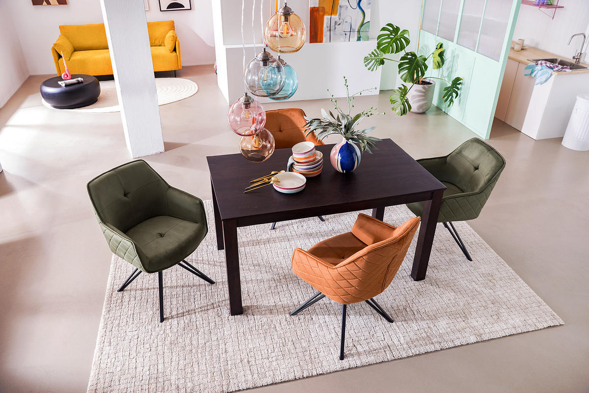 ARMLEHNENSTUHL - Grün, Textil/Metall (60/82/62cm) - home24